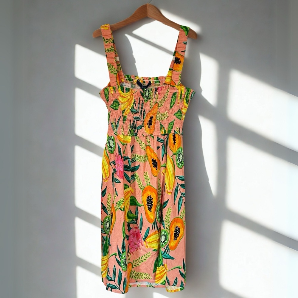 Women's Tropical Fruit Print Mini Dress BNWT - Picture 2 of 7